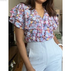 Vintage floral blouse - 10P